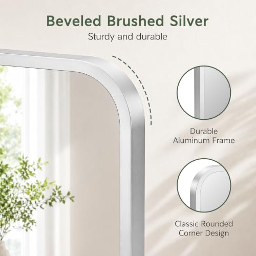 Bathroom Vanity Wall Mirror Set - 30x20 Inches Silver, 2 Pack Variation of THIS listing