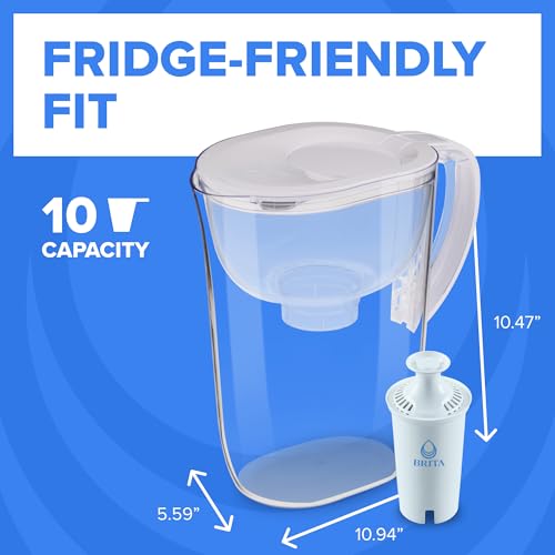 Brita Large 10-Cup Water Filter Pitcher with BritaPlus Filter - Clear