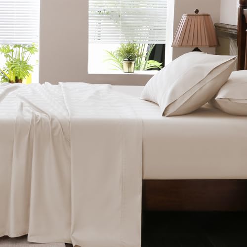 Overket Extra Deep Pocket King Sheets 18-24 Inch Linen 1000 TC Egyptian Cotton