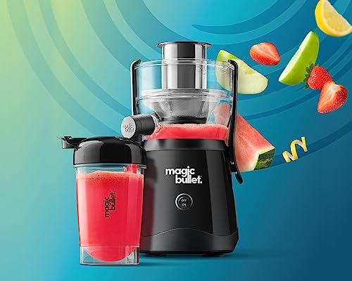 Mini Juicer with 16oz Cup & Black Finish - Space-Saving Countertop Design