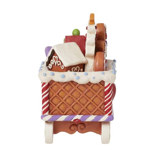 Enesco Jim Shore Heartwood Creek Gingerbread Train Car Figurine, 5.25 Inch