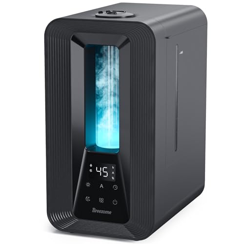 6L Cool Mist Humidifier for Large Bedroom - 50H Runtime, 7-Color Mood Light