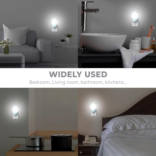 SATONA Cute Bear Night Light Plug - RGB + Soft White 3000K, Dusk to Dawn Nursery Night Light for Kids, Ideal Christmas & Birthday Gifts, Room Decor for Children (Blue)