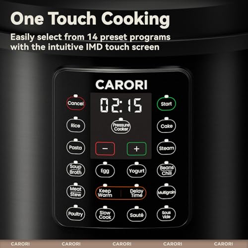 Carori 8 Quart 12-in-1 Electric Pressure Cooker Multi-Cooker with Stainless Steel Pot