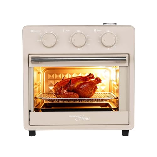 Magnavox Cream 16.5 Qt Air Fryer Oven with Steam Infusion & 6 Cooking Functions