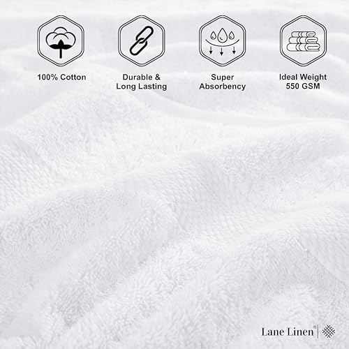 White 18-Piece Cotton Bath Towel Set with Washcloths – Soft & Absorbent