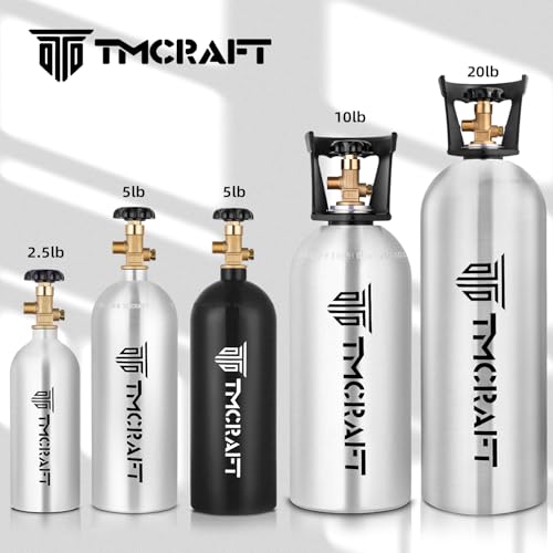 5lb Aluminum CO2 Tank with CGA-320 Valve for Draft Beer & Kegerator