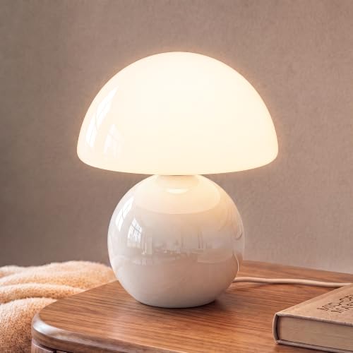 Dawnwake White Mushroom Table Lamp - Small Dimmable Bedside Light
