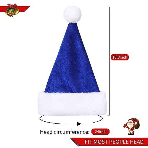 Santa Hat,Adults Unisex Velvet Christmas Hat,New Year Festive Party Christmas Supplies