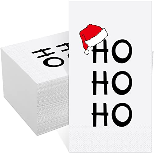 Hotop Christmas Napkins 100 Pcs Disposable Cocktail Dinner Hand Towels Holiday