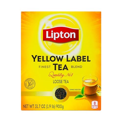 Loose Black Tea - Premium Lipton Yellow Label, 900g Pack of 1