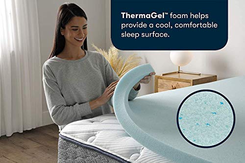Serta ThermaGel King 2-Inch Gel Memory Foam Mattress Topper - Cooling & Pressure Relief