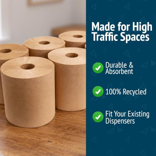 Morsoft R6800 Brown Hardwound Roll Paper Towels - Commercial Kitchen & Janitorial Use