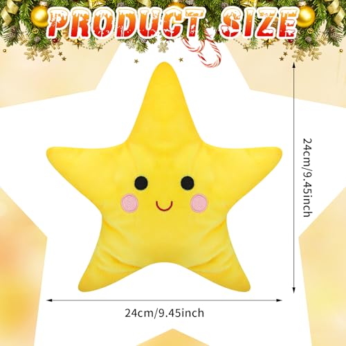 Shappy Christmas Star Tree Topper 9.45 Inch Plush Holiday Decoration