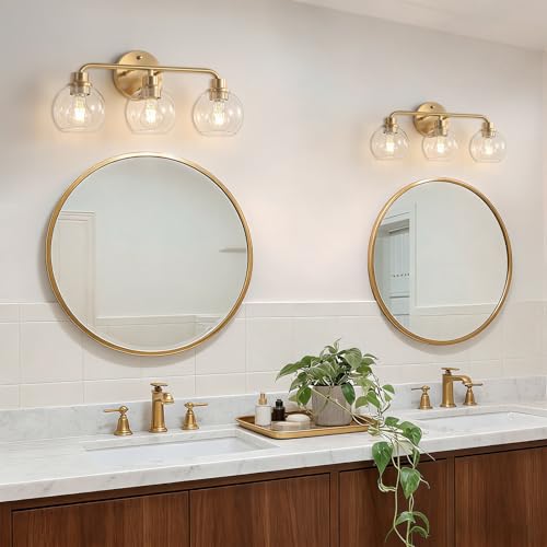 Bathroom Light Fixtures Gold Vanity Light 3-Light Brushed Brass Variation of THIS listing