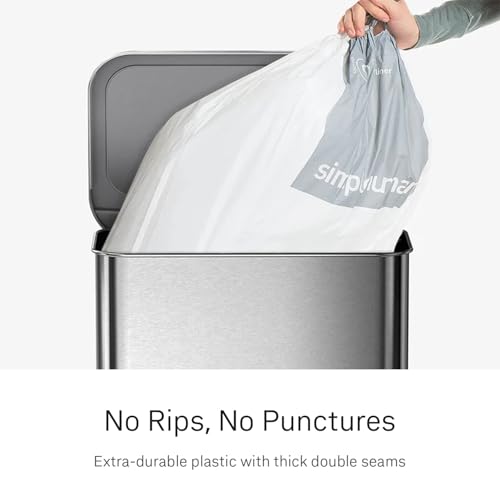 simplehuman Code J 200 Pack Custom Fit Trash Bags 38-45L Drawstring, Thick Leakproof