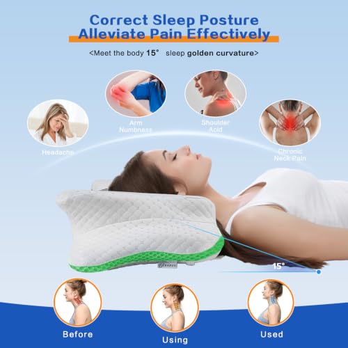 Adjustable Cervical Pillow for Neck Support - Ergonomic Pain Relief Pillow