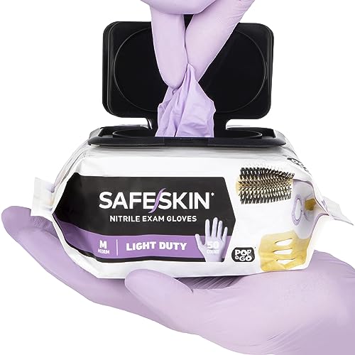 Disposable Nitrile Gloves 200 Medium Powder-Free for Medical, Food & Cleaning - SAFESKIN