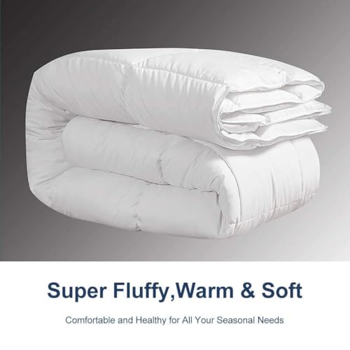 Oversized King Duvet Insert 120x98 400GSM Microfiber Comforter - White