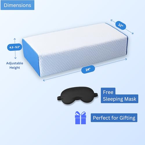 Cube Pillow for Side Sleepers – Adjustable Height 4–5" Cooling Memory