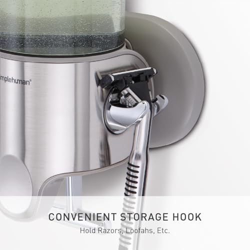 Single Wall Mount Shower Soap Dispenser - Refillable Stainless Steel Bathroom Accessory