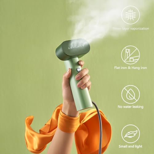 Nesugar G6 Pro Handheld Clothes Steamer - Green, Travel & Home Use, Auto Shut-Off, Fast Heating