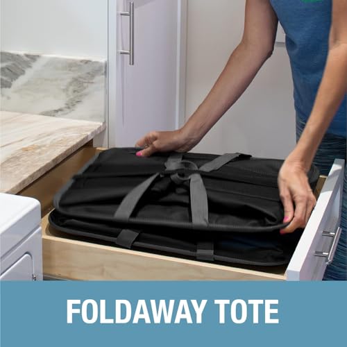 CleverMade Collapsible Laundry Caddy 2-Pack Denim Gray - Portable Laundry Basket & Organizer