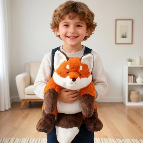 Ytterbium Fox Plush Toys, Cute Stuffed Animal Pillow, Super Soft Plushie Dolls, Sleeping Cushion & Room Decor, Birthday Gifts for Kids (11.8inches)