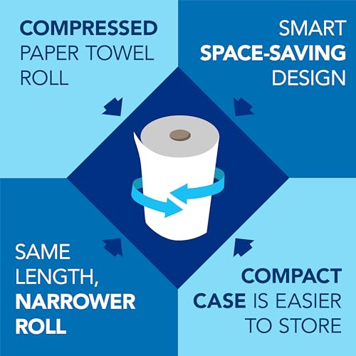 Scott Professional Hard Roll Paper Towels - 800 Feet x 12 Rolls - Recycled Fiber, Absorbent, Bulk Commercial Towels