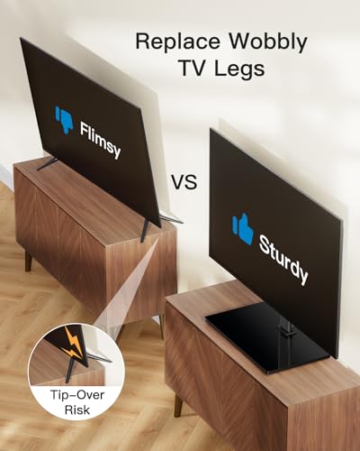 PERLESMITH Universal TV Stand Legs for 32-70 Inch TVs with Fixed Mount - Supports Up to 99lbs