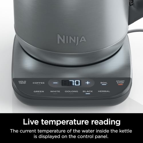 Electric Kettle 7-Cup Rapid Boil with Temperature Presets & Hold Function