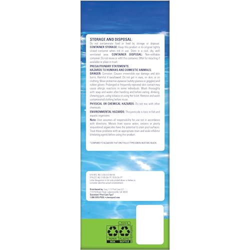Pool Algaecide All-in-One Killer - XtraBlue Variation, 40oz for Salt Pools