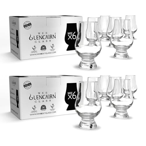 12-Piece Mini Crystal Whiskey Glass Set, 3.34in Tasting Glasses