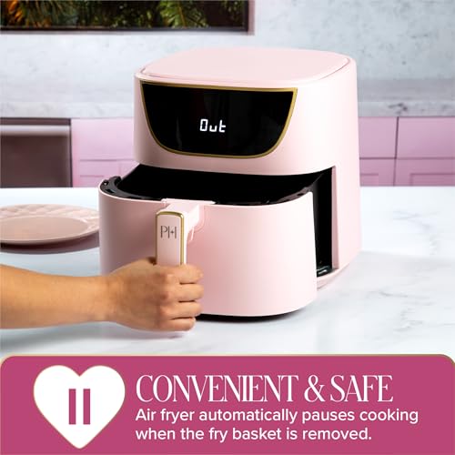 Paris Hilton 6-Quart Air Fryer Pink - 8-in-1 Touchscreen, Nonstick Basket