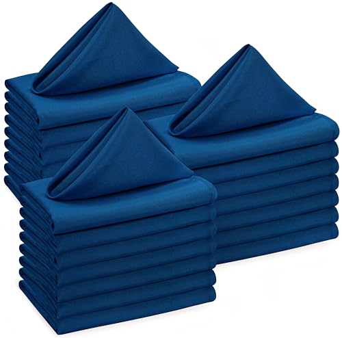 Utopia Home [24 Pack, Royal Blue] Cloth Napkins 20x20 Inches, 100% Polyester Hemmed Edges, Washable and Reusable Ideal for Parties, Weddings and Dinners