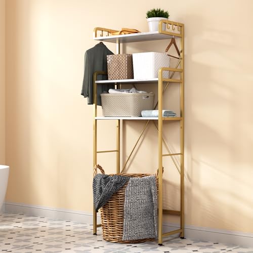 Over The Toilet Storage Rack with 3-Tier Shelves, Space Saver Shelf,