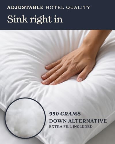 Adjustable Queen Bed Pillow with Down Alternative Fill Set - Queen, 1