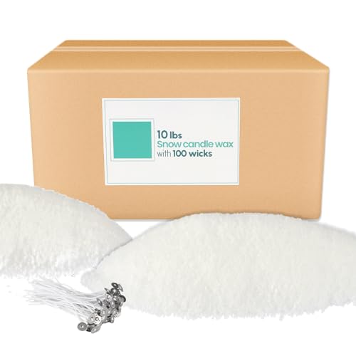 Pearl Wax Sand DIY Candle Making Set - 10 lb, Reusable & Unscented with 100 Wicks - Pearl Wax Variation