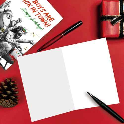 Perfect Christmas Card for Husband, Boyfriend, Dad, or Male Friend ? Humorous Christmas Card for Office Parties, Gag Gifts, and Holiday Decorations ? Unique Satire Greeting for Lighthearted