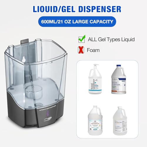 Black 4-Pack Touchless Automatic Soap Dispensers 600ml Wall Mount