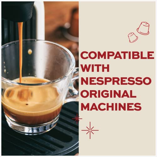 Kimbo Napoli Espresso Capsules - Medium-Dark Roast, 100 Count, Nespresso Compatible