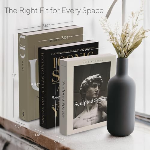 Decorative Faux Books Set of 3 with Hidden Storage - Modern Home Decor