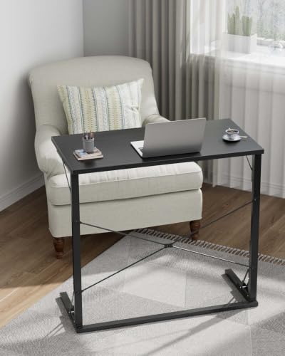 Vantic 31.5-Inch Folding TV Tray Table for Eating - Black