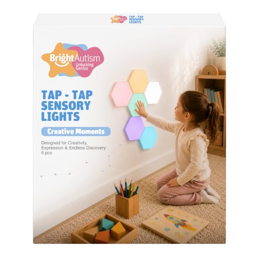 Bright Autism 6-Pack Dimmable Sensory Touch Lights for Kids - Autism Therapy & Play