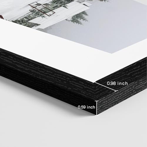 Gallery Wall Picture Frames Set of 9 - Black 20x20 Inches with Acrylic Cover - Includes 16x16 Size Variant