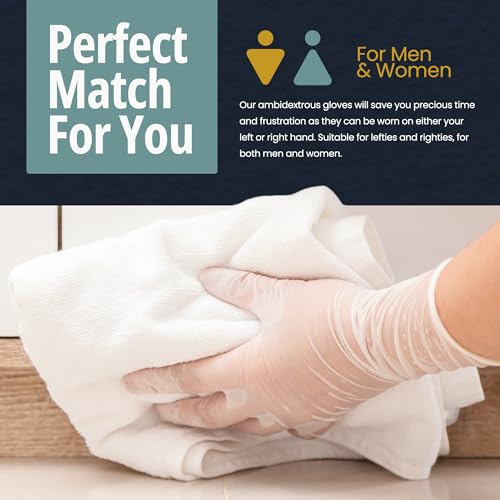 Medical Exam Gloves Large 1000 Count Powder & Latex-Free Vinyl Disposable