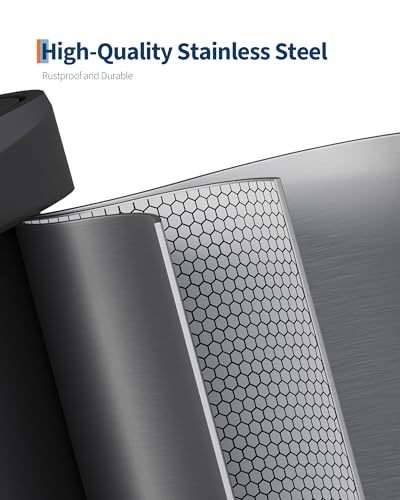 15.8 Gallon Stainless Steel Trash Can with Lid - Rustproof Kitchen Waste Bin, Silver