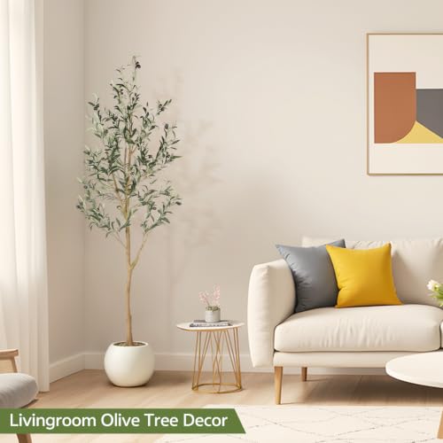 6ft Artificial Olive Tree - Realistic Indoor Faux Plant by Realead