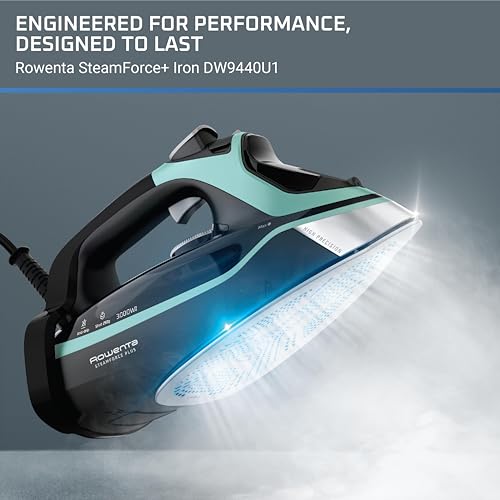 Extra Steam Power Rowenta Steam Force Stainless Steel Soleplate Iron for Clothes