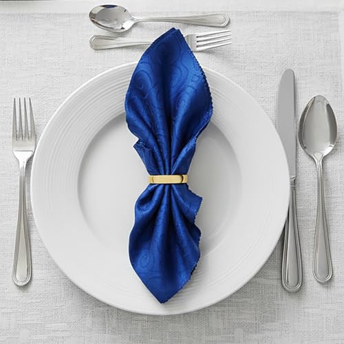 Milaloko 20 Pcs Napkin Rings Set - Elegant Semi-Circle Buckle, Metallic Finish, Thanksgiving & Christmas Table Decor
